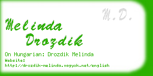 melinda drozdik business card